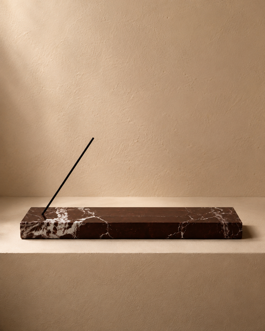 Terrene Incense Holder | Rosso Marble